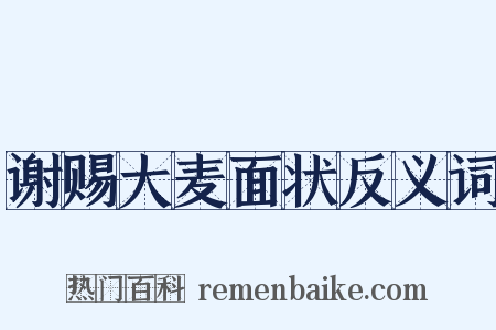 谢赐大麦面状反义词是什么意思的图片